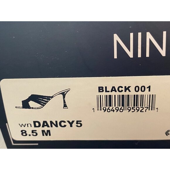 NINE WEST Women’s Dancy5 Heeled Sandals NIB Size 8.5M Black - Picture 6 of 6